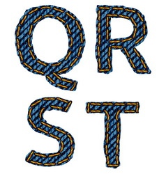 Farmerke tekstura QRST resize vector image