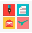 Mail icons set vector image