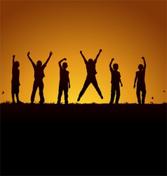 Happy children vector image