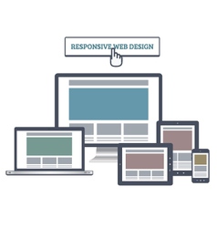 Responsive Web Mockup vector image