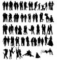 People silhouettes vector image