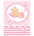 Sleeping baby girl vector image