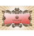 Vintage glamour frame red vector image