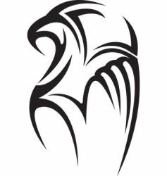 Hawk tattoo vector image