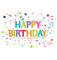 Happy birthday greetings Happy birthday greetings vector image
