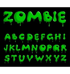 Zombie alphabet vector image
