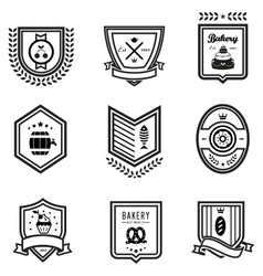 Food emblems vector image