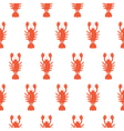 Lobster seamless pattern vector image