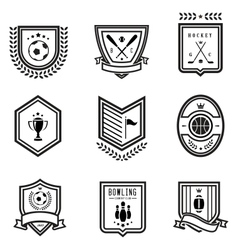 Sport emblems vector image