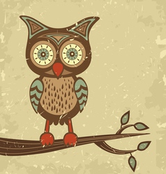 Retro style owl vector image