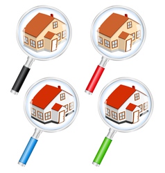 Search for house concept vector image