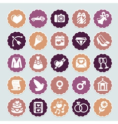 Retro wedding collection vector image