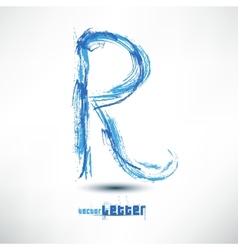 Drawn by hand letter Grunge wave vector image