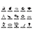 Books concept icons set vector image