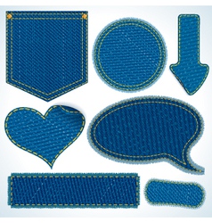 Jeans Elements vector image