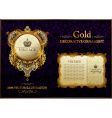 Gold vintage decorative ornament vector image