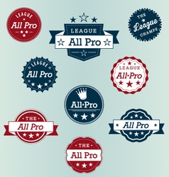 All Pro Labels vector image