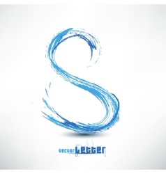 Drawn by hand letter Grunge wave vector image
