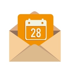 Mail envelope icon with documents email send Vector Image