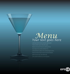Cocktail template vector image