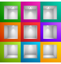 Wall shelf colored vector image