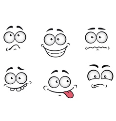 Cartoon emotions faces vector image