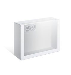 Package Box with a transparent plastic window vector image