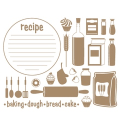 Set of products for baking vector image