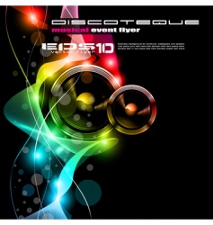 Disco party flyer vector image
