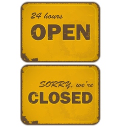 Sign open closed vector image