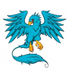 Blue phoenix vector image