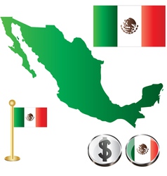 Mexico map small vector image