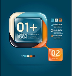 Modern glass color Design template vector image