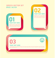 Banner speech bubbles soft color vector image