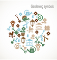 Gardening symbols vector image