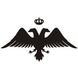 Double headed eagle silhouette vector image