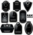 Black framed labels vector image
