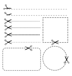Set of coupon borders vector image