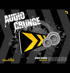 Audio grunge vector image