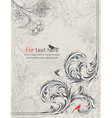 Vintage floral background vector image