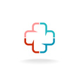 Medical cross logo Medical cross logo vector image