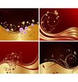 Floral background set vector image