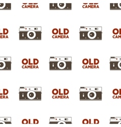 Old camera seamless pattern Vintage photography vector image