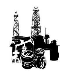 Production and sale of petroleum vector image