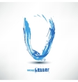 Drawn by hand letter Grunge wave vector image