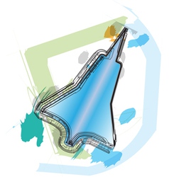 Abstract Airplane vector image