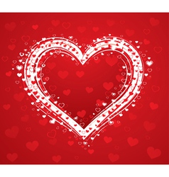 Decorative love heart vector image