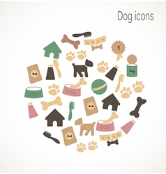 Dog icons vector image