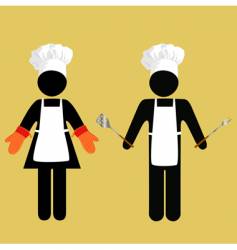 Chefs symbols vector image