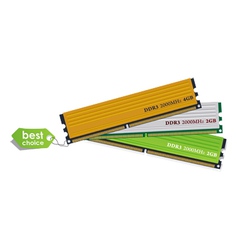 Ddr3 memory modules vector image